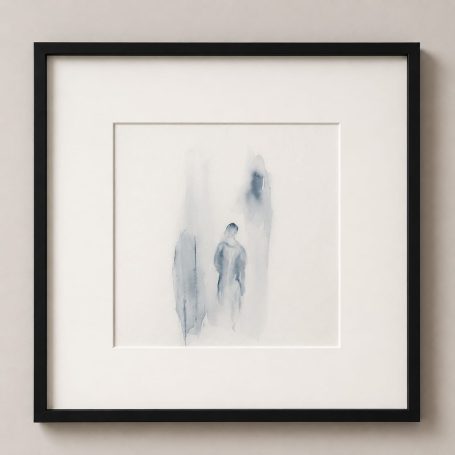 Spuren von Nähe I Stille Szene in Aquarell und Bleistiftarbeit